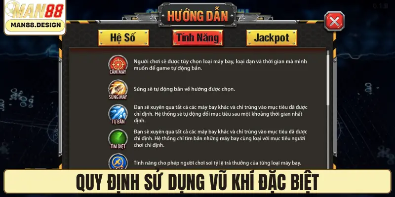 Quy định sử dụng vũ khí đặc biệt
