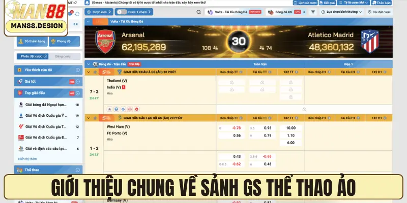 Giới thiệu chung về sảnh GS thể thao ảo