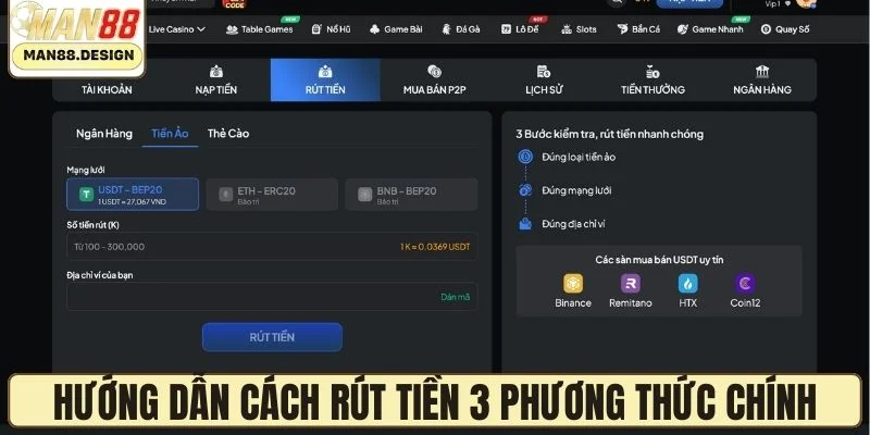 Hướng dẫn cách rút tiền 4 phương thức chính 