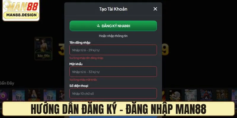 Hướng dẫn đăng ký đăng nhập